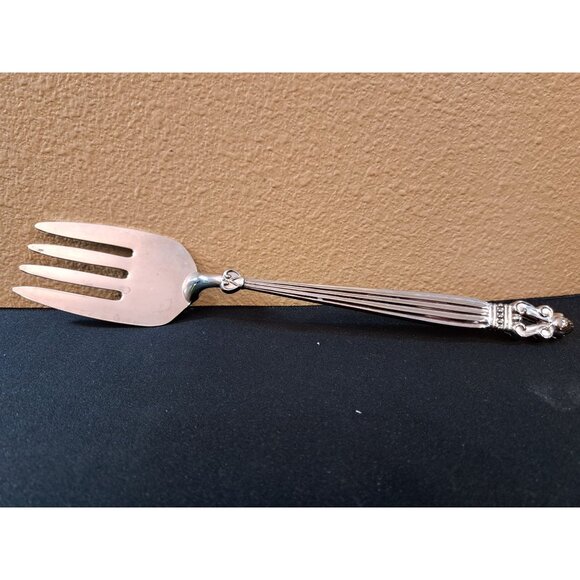 Godinger Silver Plated Serving Fork With Ornate Handle - Picture 1 of 4